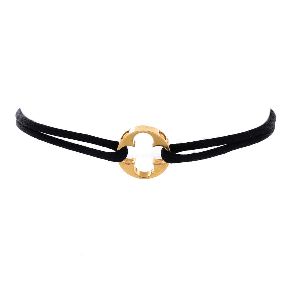 Louis Vuitton Empreinte Bracelet Silk Cord with 18K Yellow Gold